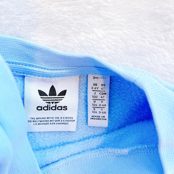 Adidas original kids light blue crew matching set - Picture 4 of 6